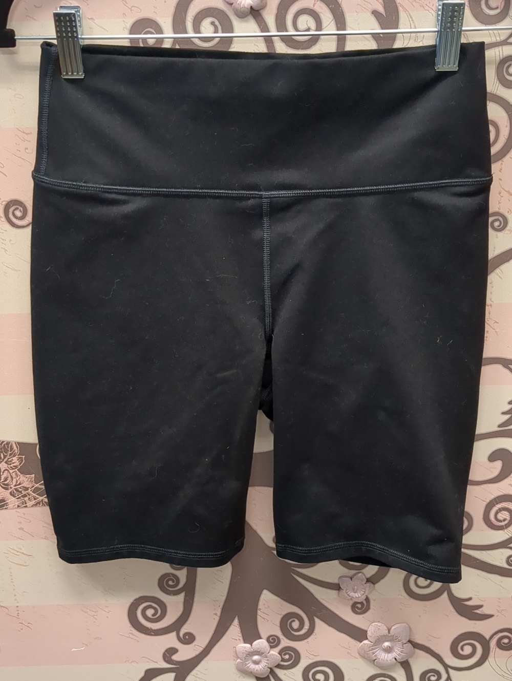 Fabletics Black High-Rise Bike Shorts